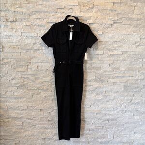 Good American Size 3 Black Zip-Up Jumpsuit NWT